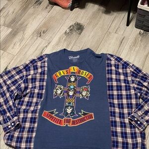 Guns N' Roses Graphic Long Sleeve Shirt recycled tee.